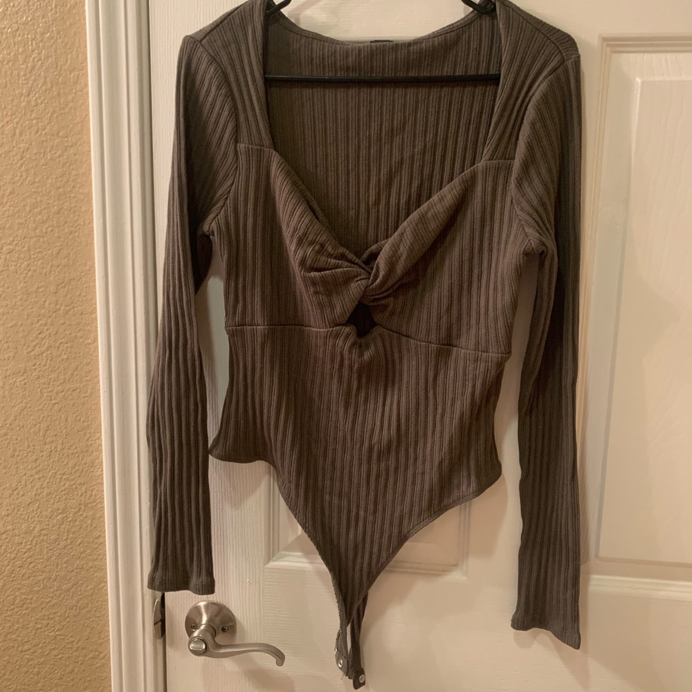 NWT Olive green long sleeve body suit